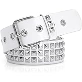 XZQTIVE Studded Belt Metal Punk Rock Rivet Belts for Women/Men Punk Leather Belt Gothic Belt Accessories for Jeans Pants