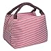 Lunch bag, ASILA Washable Reusable Lightweight Insulated Lunch Box/Lunch Tote Cooler Bag for Women, Adults, Kids, Girls and Boys with Zip Closure (LLBB00B)