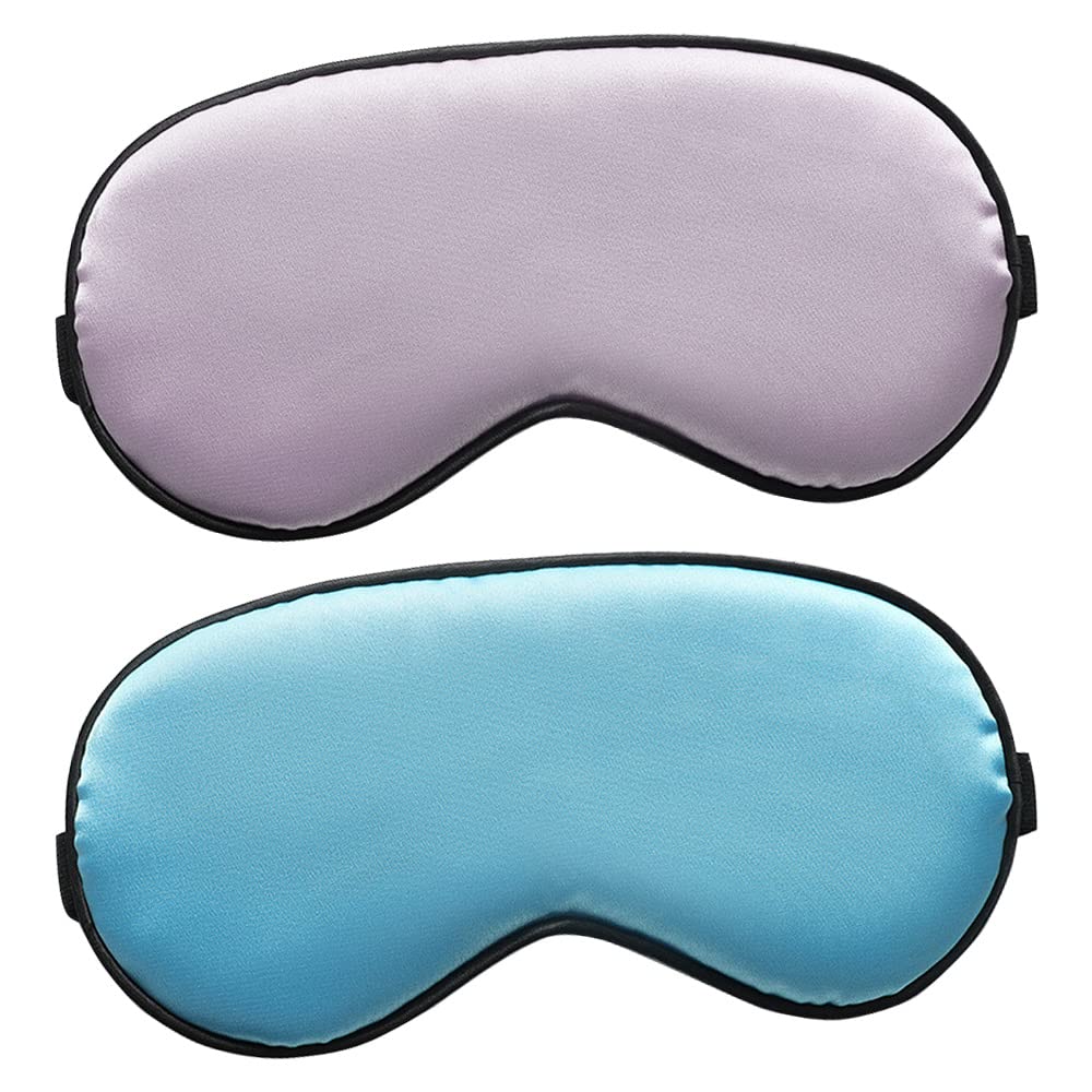 2 Pack Eye Mask Natural Silk Kids Sleep Mask Super Soft Eye Masks with Adjustable Strap Sleep Eye Mask for Sleeping Blocking Lights