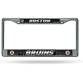 Rico Industries NHL Boston Bruins 12" x 6" Silver Chrome Frame W' Decal Insert Car/Truck/SUV Auto Accessory