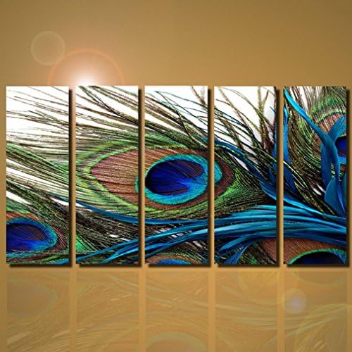 Large Modern Giclee Canvas Prints Artwork Beautiful Peacock Feather Gorgeous Color Picture Printed on Canvas Art for Wall Decor (NO FRAME)