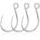 Dr.Fish 30 Pack Single Replacement Hooks for Hard Lures Inline Fishing Hooks High Carbon Steel Spinner Jerkbait Crankbait Popper Walking Bait Plugs