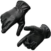Milwaukee Leather SH886 Women's USA Deerskin Black Leather Unlined Lightweight Motorcycle Rider Gloves