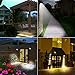 Solario Bright Solar Powered Wireless Outdoor LED Security Floodlights- 80 Lumen- No Tools Required Peel and Stick- Motion Activated- Black