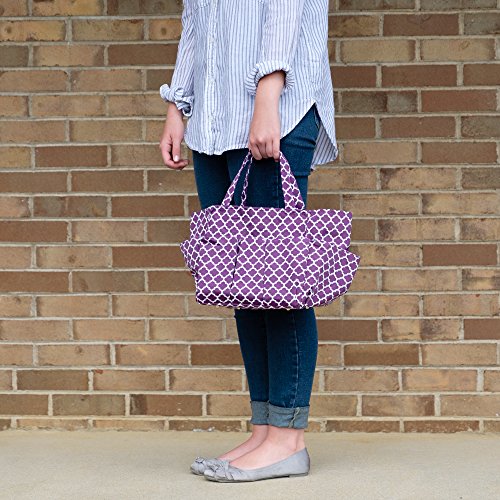 Small Garden Tote Bag, Utility Bags for Gardening, Car Totes, Organization, (Purple)