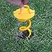 Sunnydaze 10-Inch Heavy-Duty Spiral Screw Ground Anchor - for Securing Tent, Dog Stake, or Canopy - Yellow