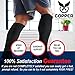 Copper Compression Gear Premium Knee High Socks - 100% Guaranteed- Best Copper Recovery Support Socks for Calf or Shin Splints, Swollen Feet, Running Support Stabilizer for Men and Women (Size 9.5-12)