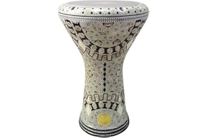 new! Gawharet El Fan Classic 17" Mother of Pearl Darbuka Drum Percussion (Unis)