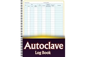 Autoclave Log Book: Complete Sterilization Record Book | Track Autoclave & Ultrasonic Cleaner Testing | 112 Pages for Consist