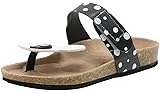 TAOFFEN Women Mickey Mouse Dote Flip Flops Comfort Flat Sandals