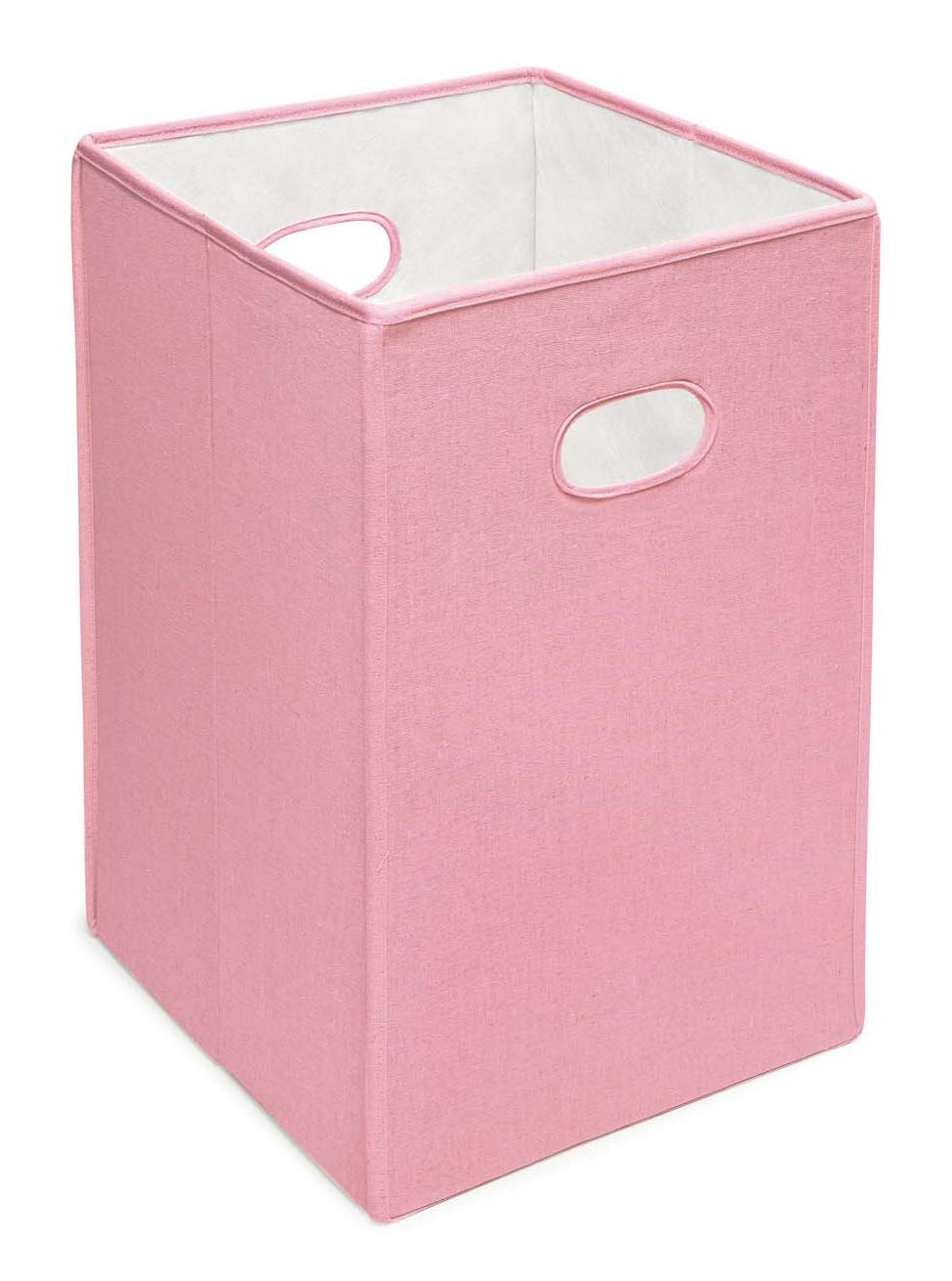 Folding Square Fabric Laundry Hamper or Storage and Toy Bin Pink, Pink
