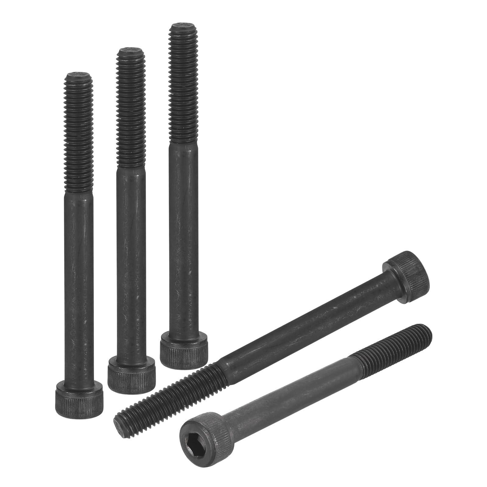 DTGN M8-1.25x85 Socket Head Cap Screws Bolts - 10Pack - Good for Road Bicycle, Mountain Bike, Auto, Motorcycle - Carbon Steel Hex Head Metric Screws, Black