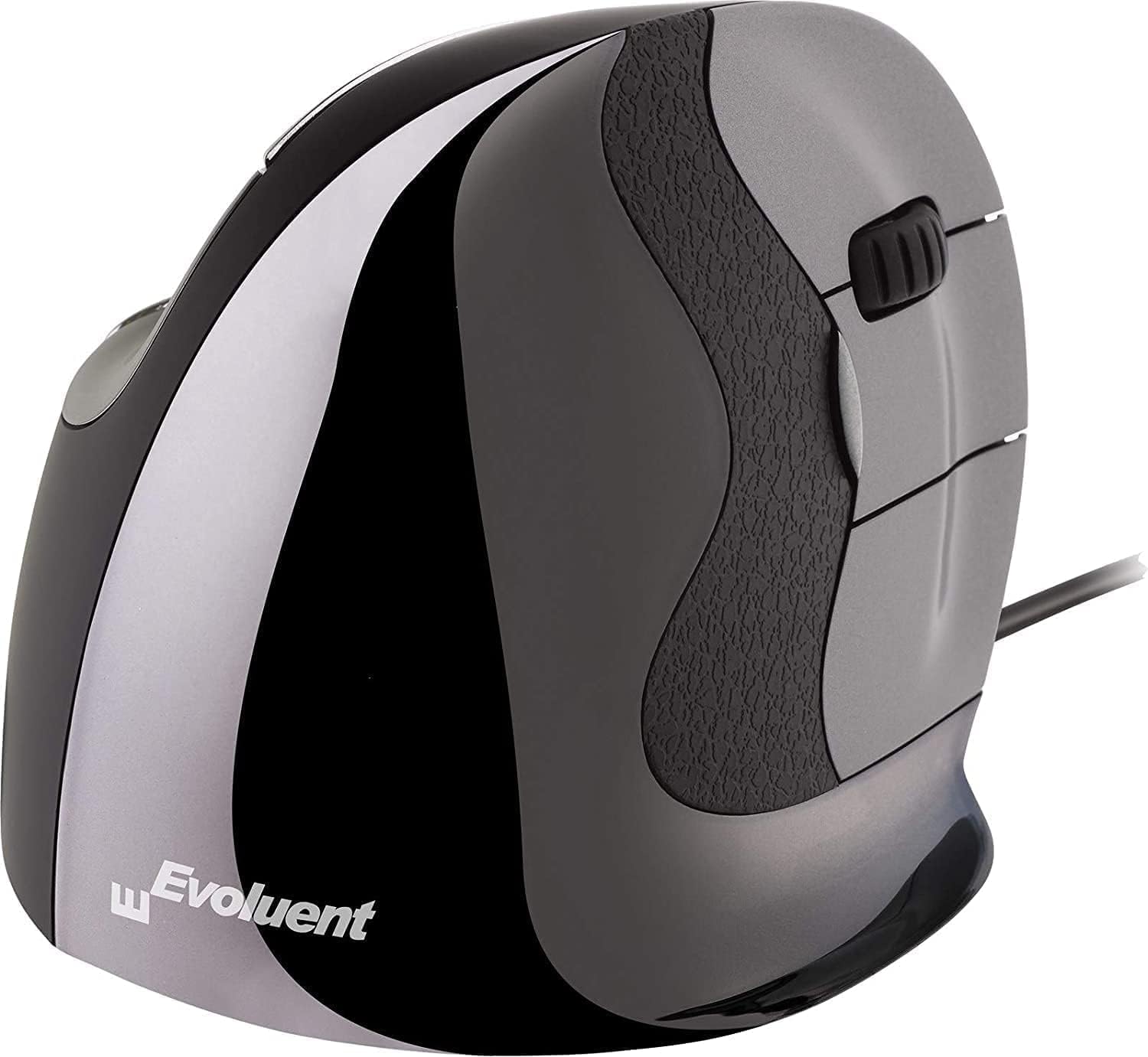 Evoluent VerticalMouse D Featuring Comfortable Handshake Position, Grooved Extended Lip Buttons, Thumb Buttons, Adjustable Pointer Speed With Indicators - Right Handed USB Wired - Large
