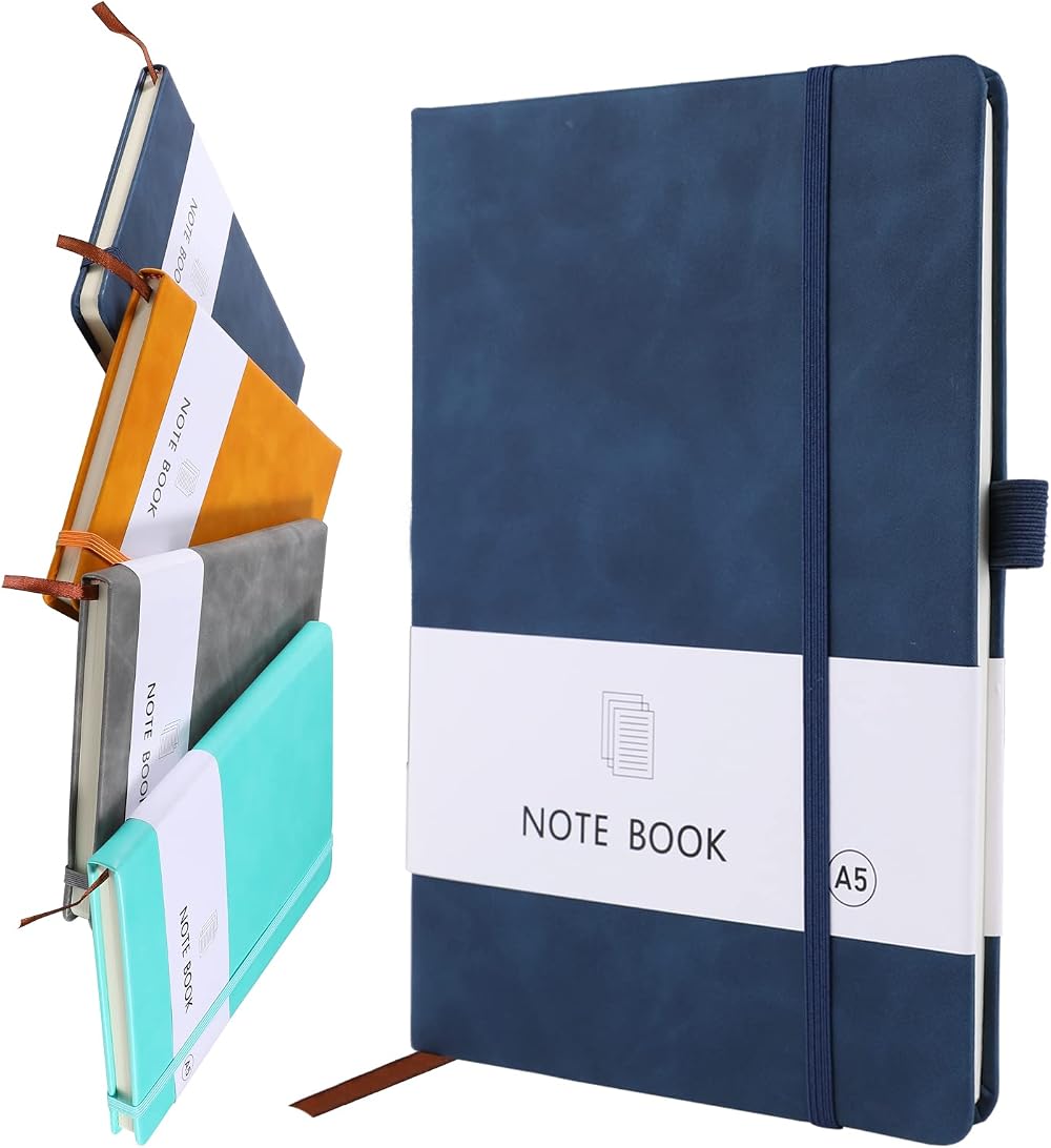 Lefute A5 Notebook PU Leather Journal 200 Pages 80gsm Blue Office School