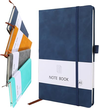 Lefute A5 Notebook PU Leather Journal 200 Pages 80gsm Blue Office School