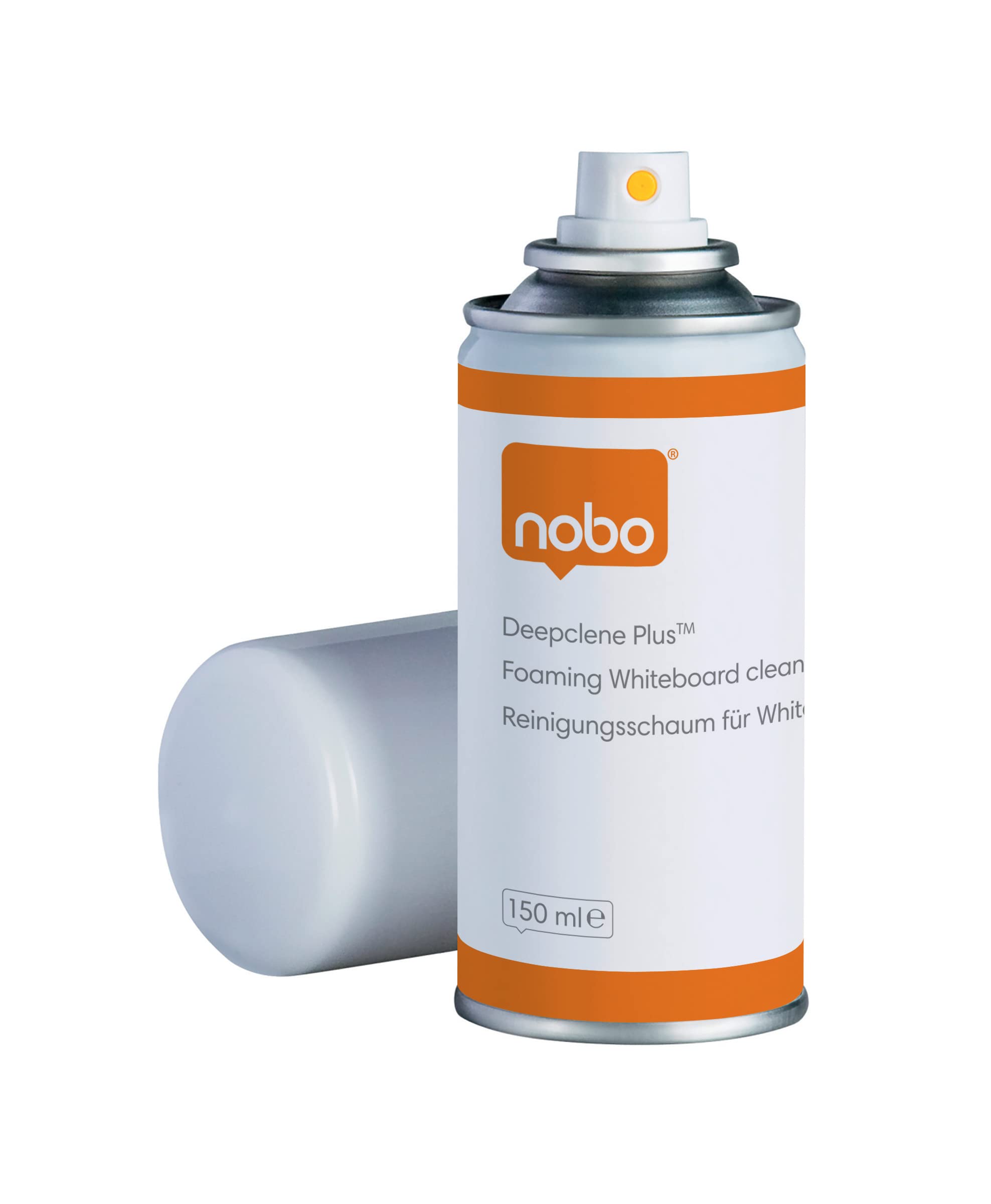 Nobo Deepclene Plus Foaming Whiteboard Cleaner, 150ml Bottle, Monthly Use, For Dry Wipe/Erase Surfaces & Permanent Ink, 34538408