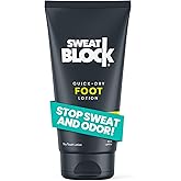SweatBlock Foot Antiperspirant Lotion 1.69 fl oz for Excessive Sweating and Foot Odor Quick-Dry Hyperhidrosis Aid Eliminates Stinky Feet Non-Irritating Dermatologist Tested Formula for Men and Women