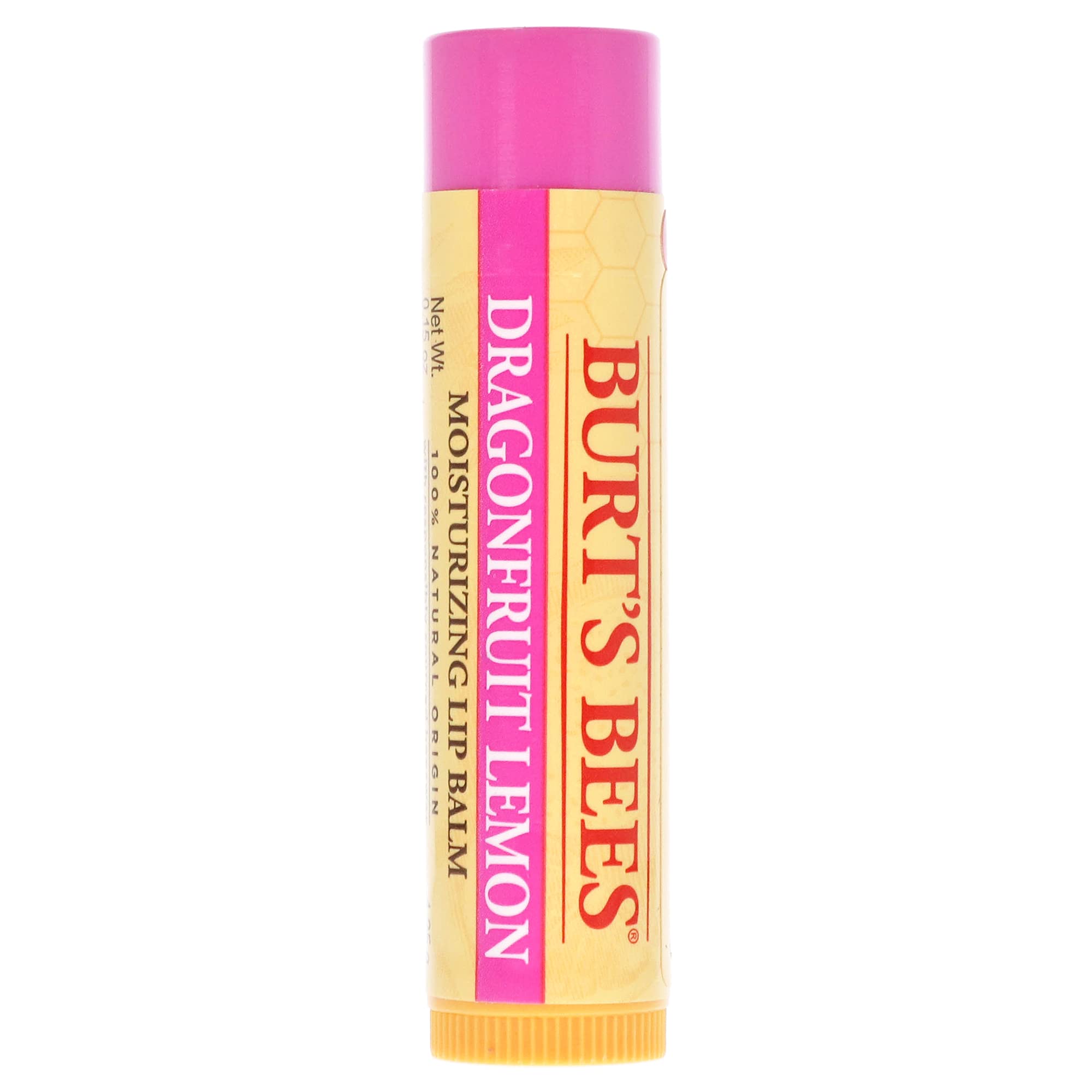 Burts Bees Dragonfruit Lemon Moisturizing Lip Balm Unisex 0.15 Oz