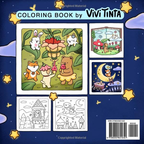 Fuzzy Tales: Fairycore Coloring Book for Adults & Teens Featuring Adorable Animals Characters (Fuzzy Friends Coloring)