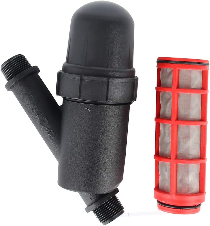 Evilandat Drip Irrigation In-Line Y Screen Filter 3/4" Male Thread 120 Mesh