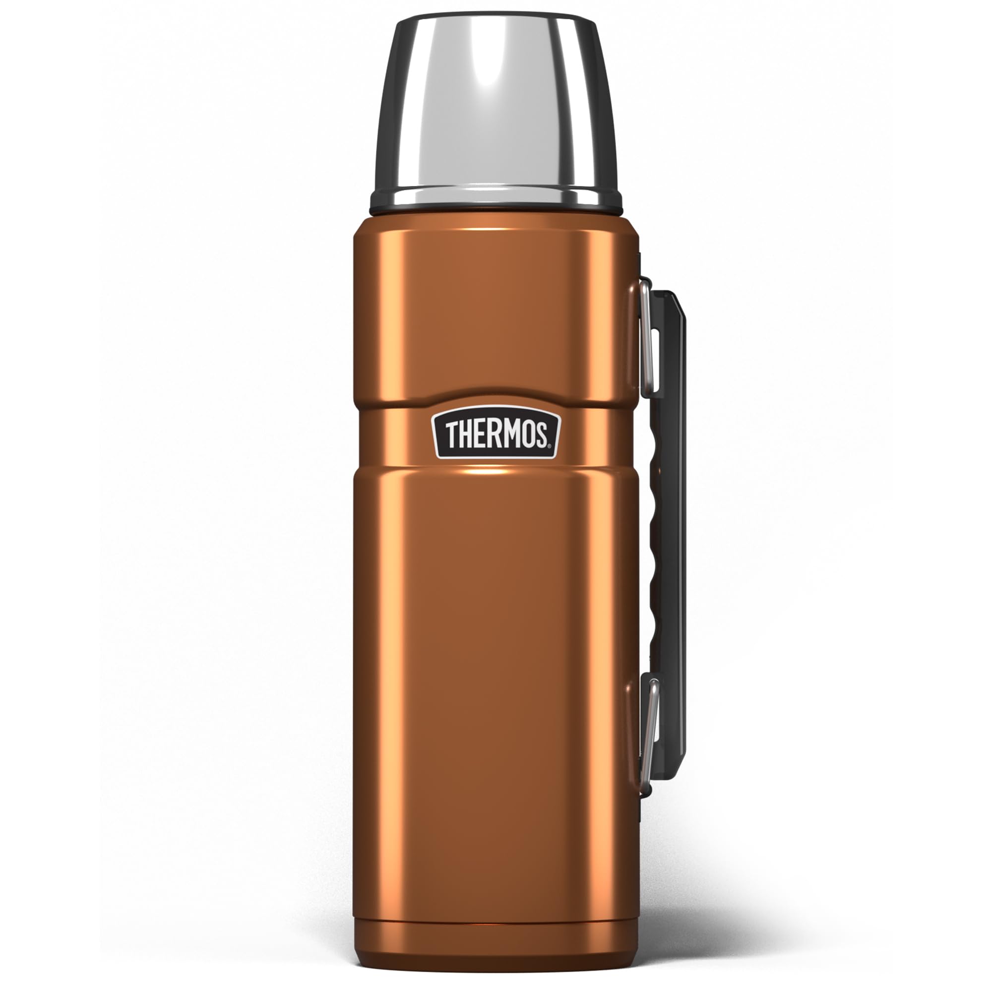 Thermos - Stainless King Copper Travel Flask (1.2L) - Premium Leak Proof Insulated Tea & Coffee Flask for Hot & Cold Drinks, Built-in Cup, Twist-Pour Stopper, BPA-Free, Durable Steel