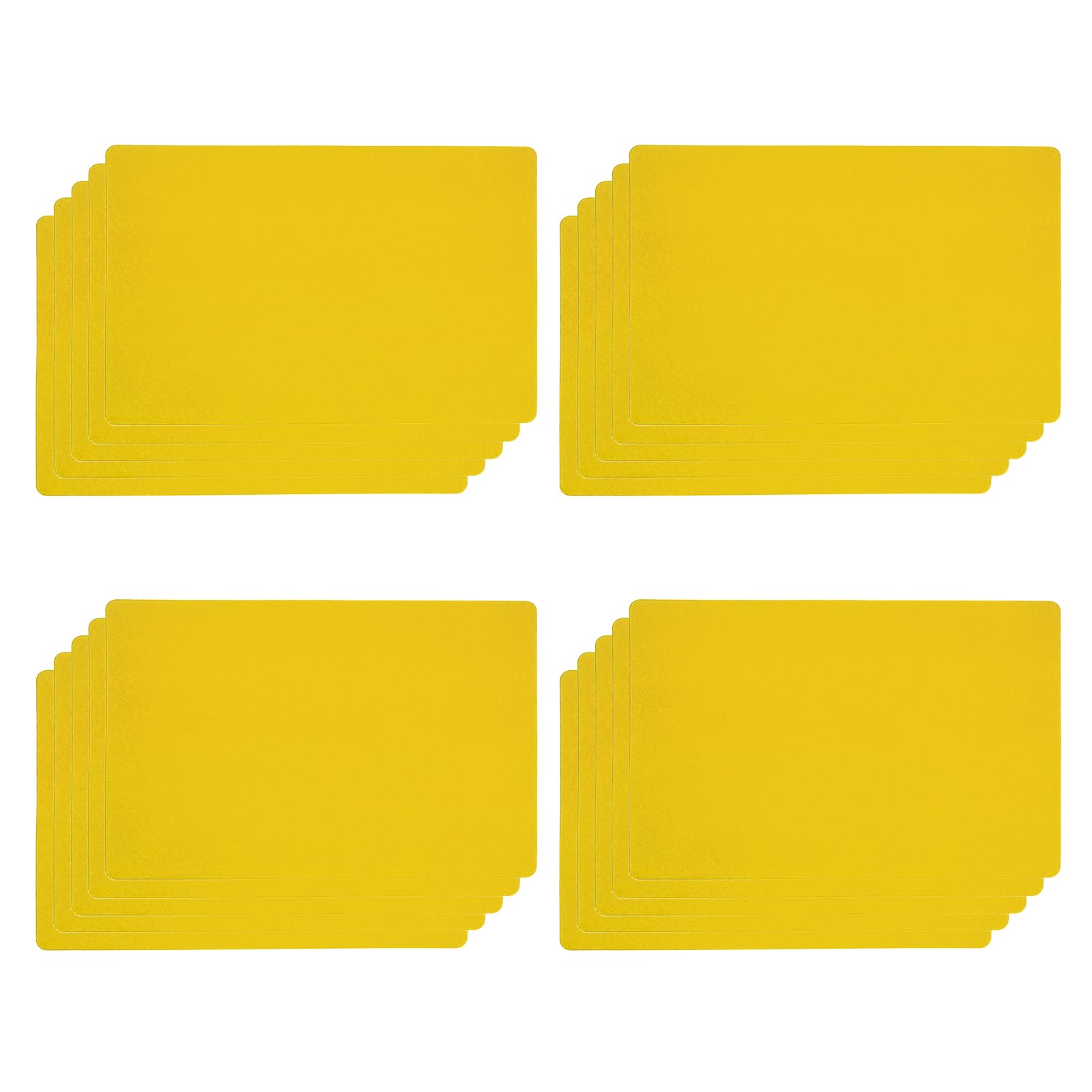 PATIKIL Magnetic Name Tag 4.72x3.15Inch, 20 Pcs Dry Erase Magnet Labels Waterproof Reusable Strips for Classroom Office Refrigerator Home whiteboard, Yellow