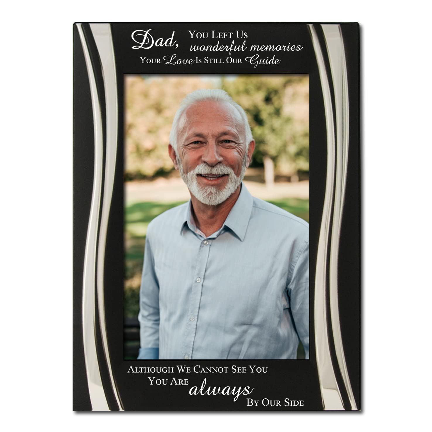 The Engraving Gallery Dad Bereavement Frame, In Loving Memory, Silver Plated, 4" x 6"