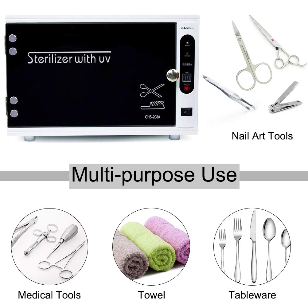 Sanitizer Cabinet 2L Large Capacity Towel Warmer Tool Sterilizer Multi-Functional Autoclave Sterilizers Machine Nail Beauty Salon Spa Equipment for Beauty Home Metal Tools 300W: Beauty
