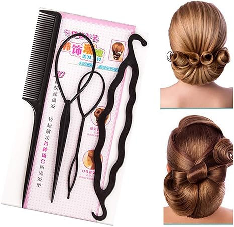 Xiton 4pcs Set Diy Hair Styling Tool Fast Hair Modelling Tool Set