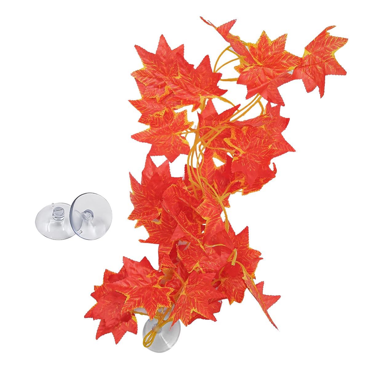 ZONADAH Landscaping Plants Lifelike Reptile Leaves Reptile Plants 87 inche Length Artificial Leaves Hanging Vine Fall Plastic Maple Leaves Habitat Decorations