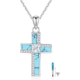 ReBest Sterling Silver Infinity Urn Necklace for Ashes for Women - 925 Wing Cremation Necklace Jewelry that Hold Ashes of Human or Pet - Memorial Keepsakes Heart Pendant Gift Jewelry