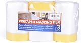 TAPEBEAR Pre-Taped Masking Film 22in x 65ft 3 Rolls view 1