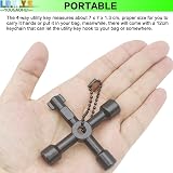 LRMYS 4-Way Utility Key Gas Electric Water Meter Radiator Bleed Cabinet Black view 5