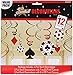 Multicolor Casino Foil Swirl Decorations - Pack of 12 (5
