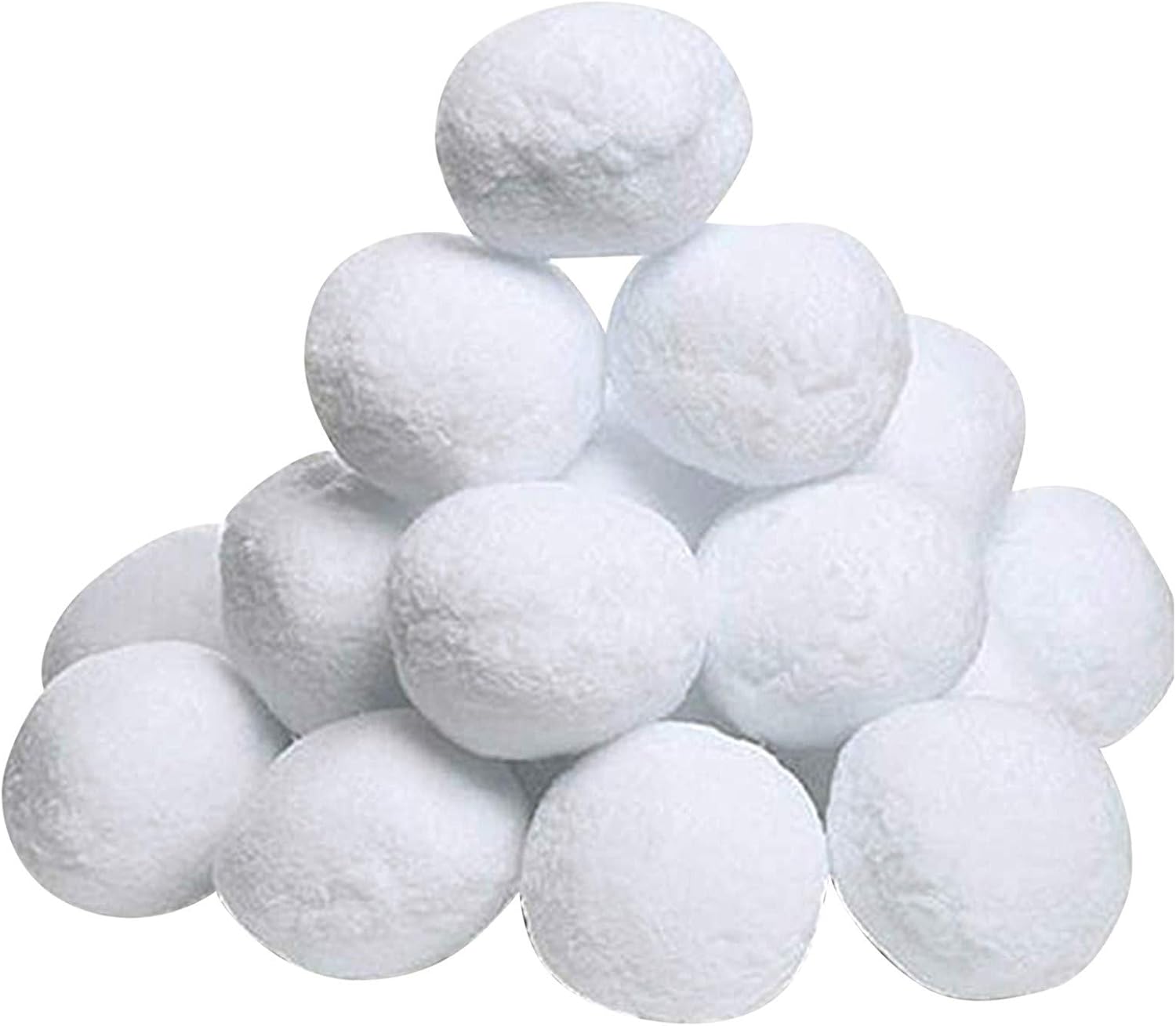Artificial Snow - Darzheoy Fake Snowballs for Kids, 40PC Indoor Snow Fight Ball Set Fake Snow Toy Ball Set Realistic White Plush Snowballs Christmas Snow Decorations (40PC)
