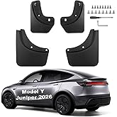Mud Flaps for Tesla Model Y Juniper Accessories 2026 2025 OEM Version All-Weather Front and Rear Splash Guards 4 PCS, No Drilling Required