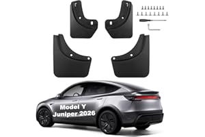 SIGLIN Mud Flaps for Tesla Model Y Juniper Accessories 2026 2025 OEM Version All-Weather Front and Rear Splash Guards 4 PCS, No Drilling Required