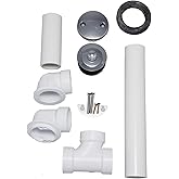 PROFLO PFWO305 1-1/2" PVC Tub Drain Trim/Fitting - Push/Pull - Chrome