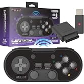 Retro-Bit Legacy16 2.4GHz Wireless Controller for SNES &amp; More (Onyx) | For SNES, Switch, PC, MacOS, RetroPie, Raspberry Pi and Other USB Devices