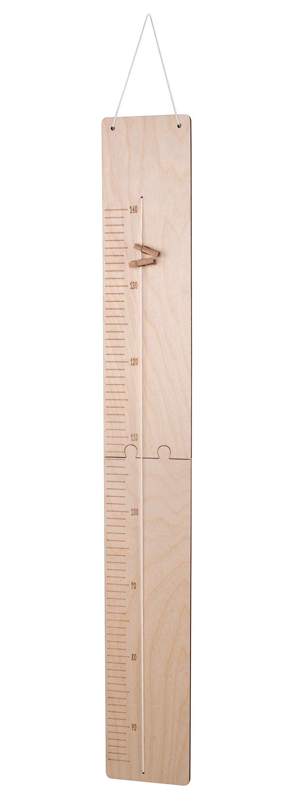 Rayher 62985505 Wooden Growth Chart for Kids, Natural Wood for Painting and Decorating, 60-140 cm