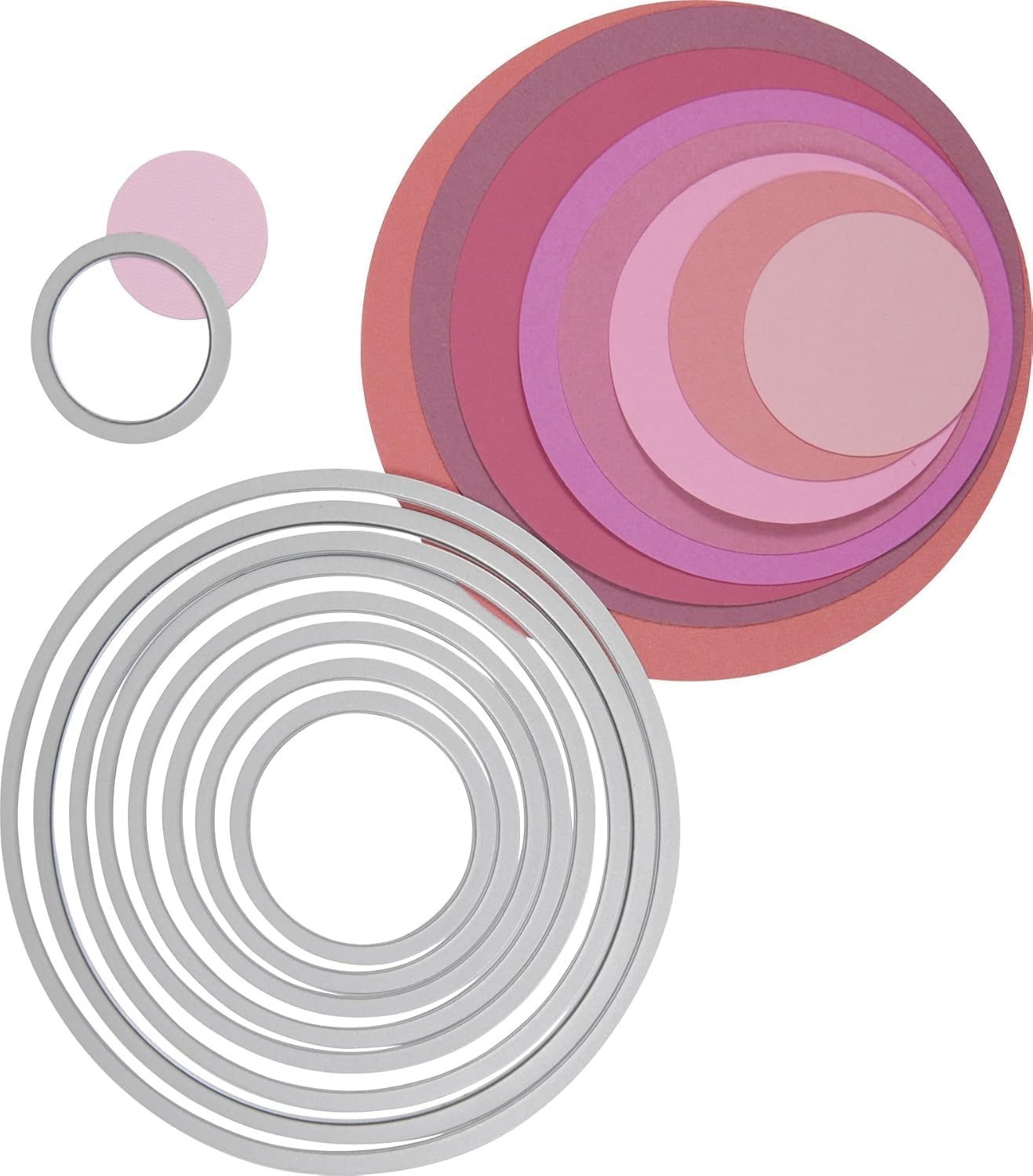 Sizzix Framelits Metal Die Set for Precision Paper Crafting, Card Making & Scrapbooking - 8 Piece - Circles