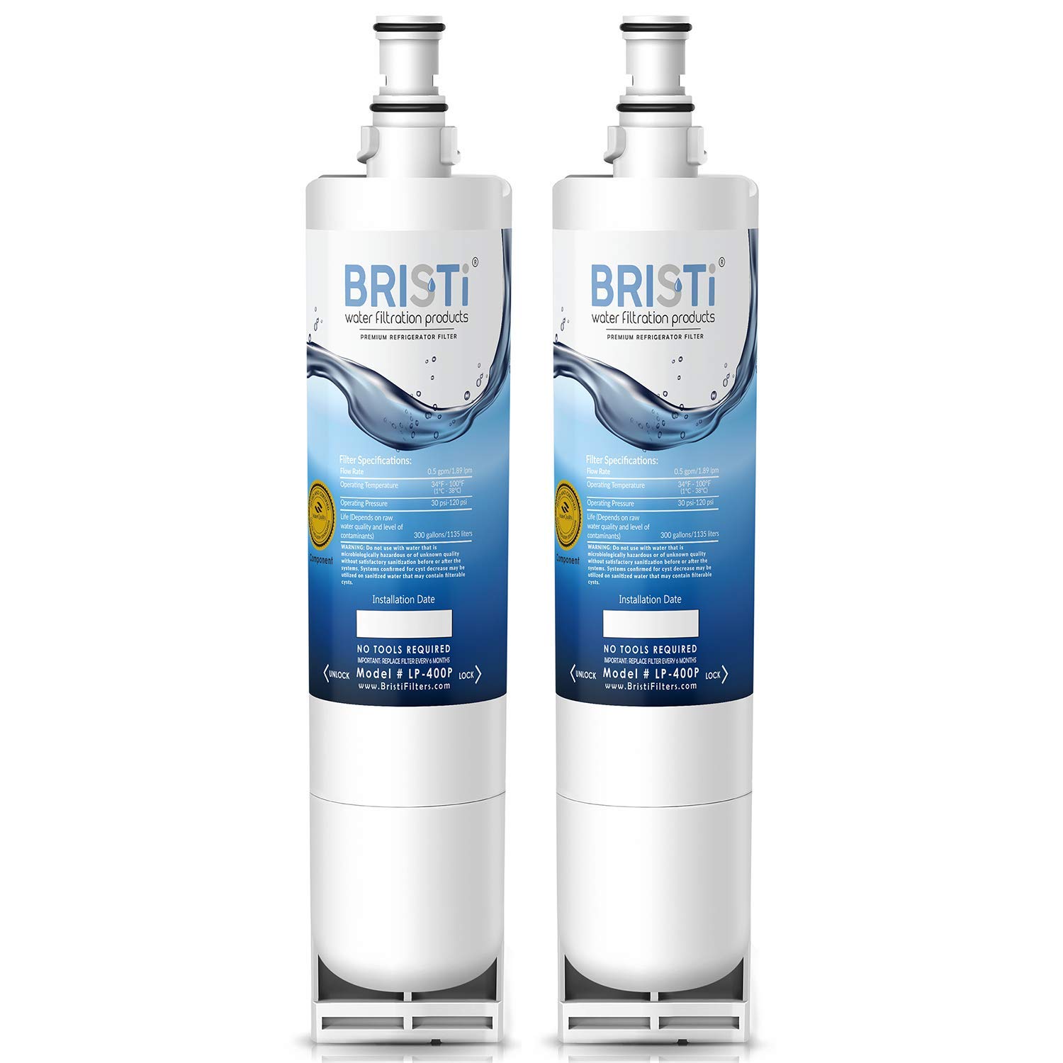 BRISTI 469010 Refrigerator Water Filter, Compatible With 469902, 469908, 4396510, 439650