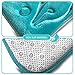 Effiliv Bathroom Rug Set 5 Piece - Memory Foam Bathroom Mat Set, Soft and Comfortable, Non-Slip Thick Absorbent Bath Mats, Machine Washable, Teal