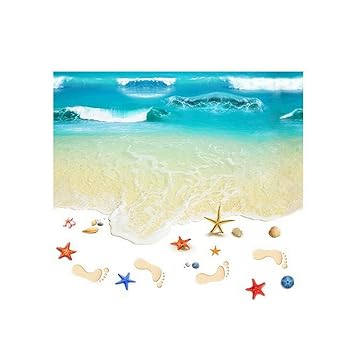 Amazon Com Vosarea 3d Wall Sticker Beach Removable Mural Decals