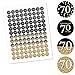 Big Dot of Happiness Adult 70th Birthday - Gold - Birthday Party Round Candy Sticker Favors - Labels Fit Chocolate Candy (1 Sheet of 108)