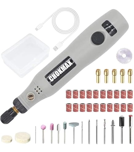 CHOKMAX Cordless Rotary Tool Kit, 3.7V Mini Grinder with 5