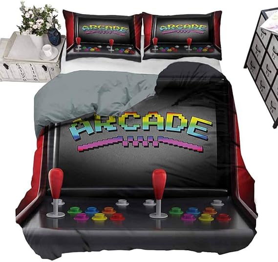 Bedding Duvet Cover Set Video Games Duvet Cover Set Printed Arcade