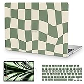 Anban Compatible with MacBook Air 13 inch Case 2026 2025 2024 2023 2022 M4 M3 M2 A3240 A3113 A2681, Plastic Hard Shell +Keyboard Cover +Screen Protector for MacBook Air 13.6 inch Case, Green Checkered