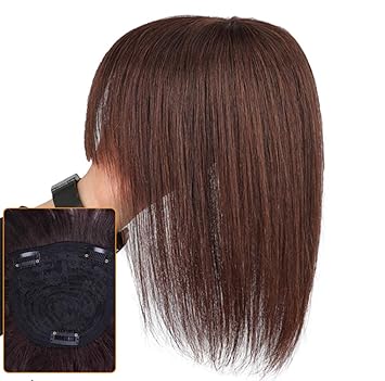 Amazoncom Head Crown Replacement Straight Topper With Bangs Clip
