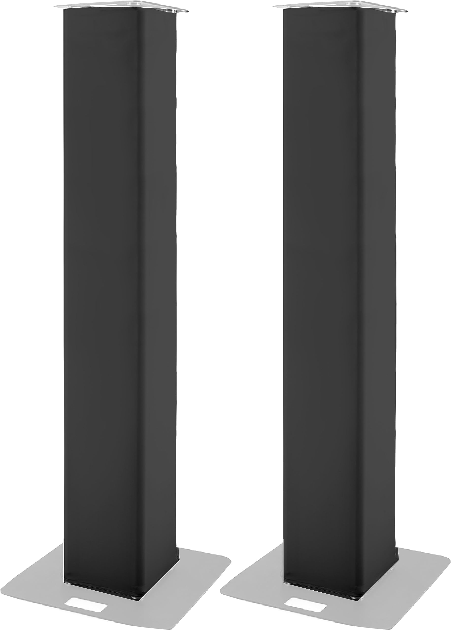 Pair of Spandex Totem Covers, 45 x 45 cm, Choice of 4 Height (200 cm Height, Black)